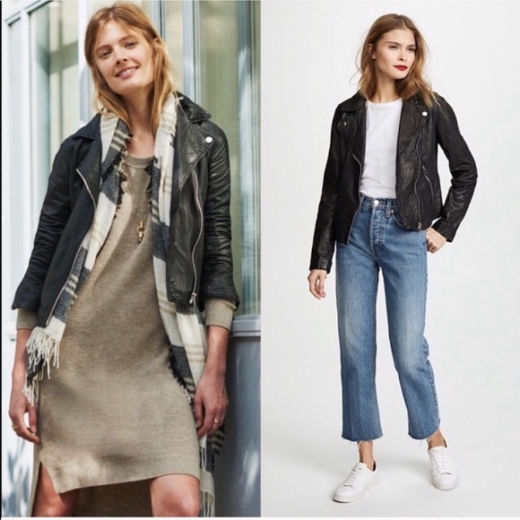 Madewell Washed Leather Motorcycle Jacket - Picture 2 of 8